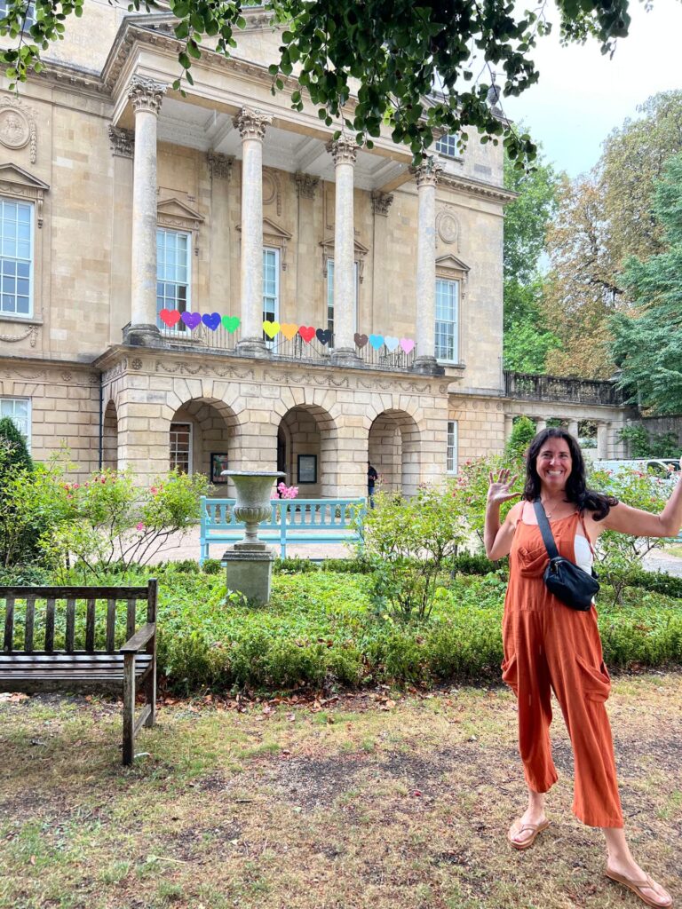 Heather Moyer at a historic garden on a custom retreat